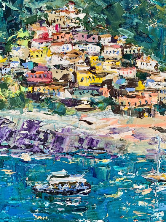 Positano along Amalfi coast