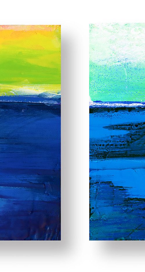 Landscape Abstract Collection - 2 Minimal Paintings by Kathy Morton Stanion by Kathy Morton Stanion