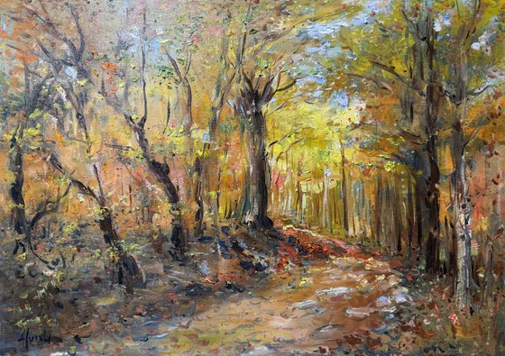 Tuscany golden foliage 50x70