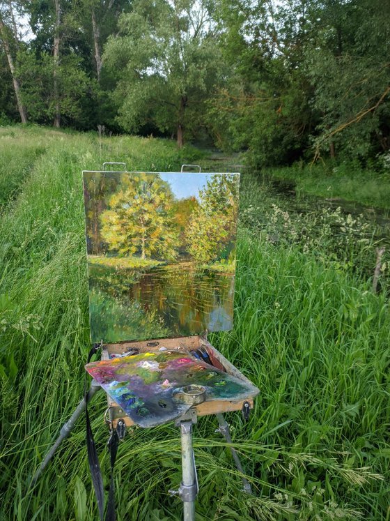 The Latest Touches Of The Sun - sunny summer painting