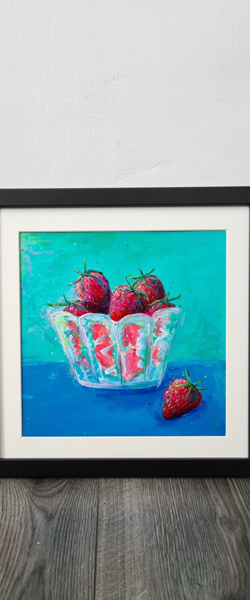 Bowl of Strawberries by Dawn Underwood