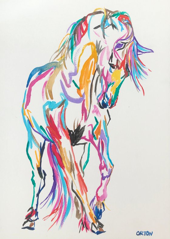 Horse Watercolour Study 5