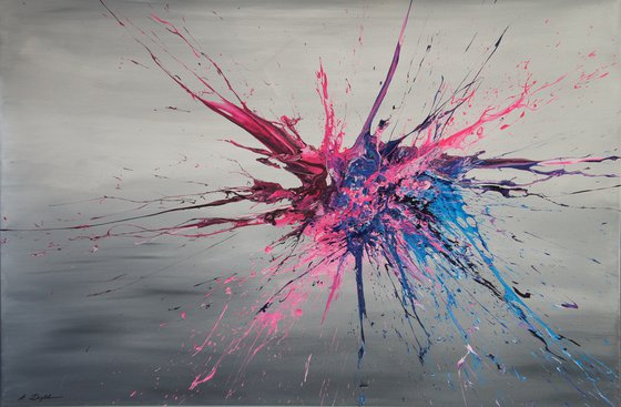 Pink Blues Gone Wild (Spirits Of Skies 096145) - 120 x 80 cm - XXL (48 x 32 inches)