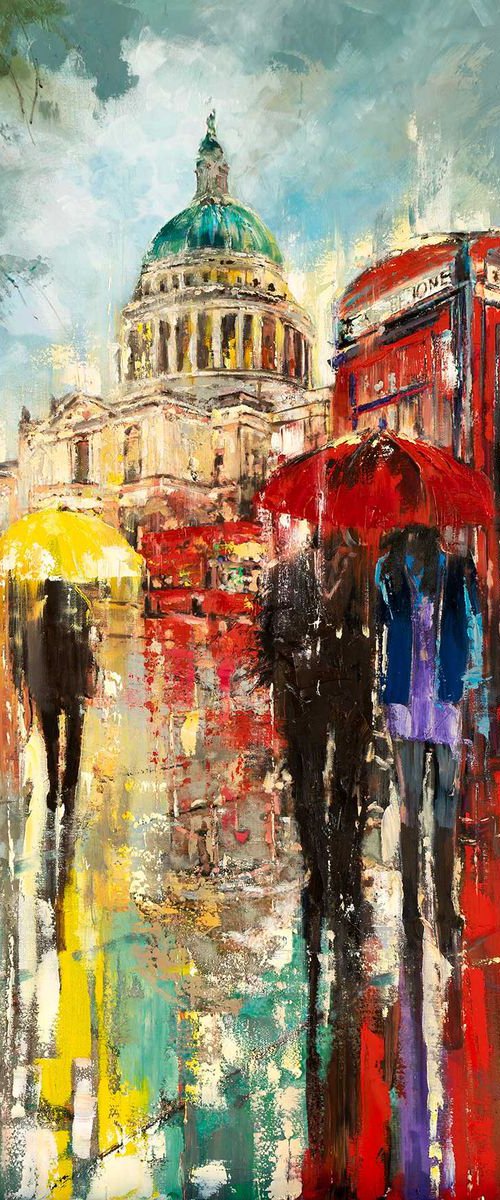 'SUMMER STROLL AT ST.PAUL'S' by Ewa Czarniecka