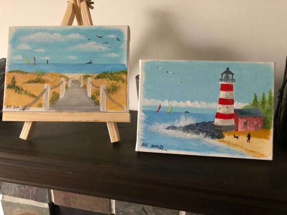 SOLD- Miniature 10. The Lighthouse 1 of 4