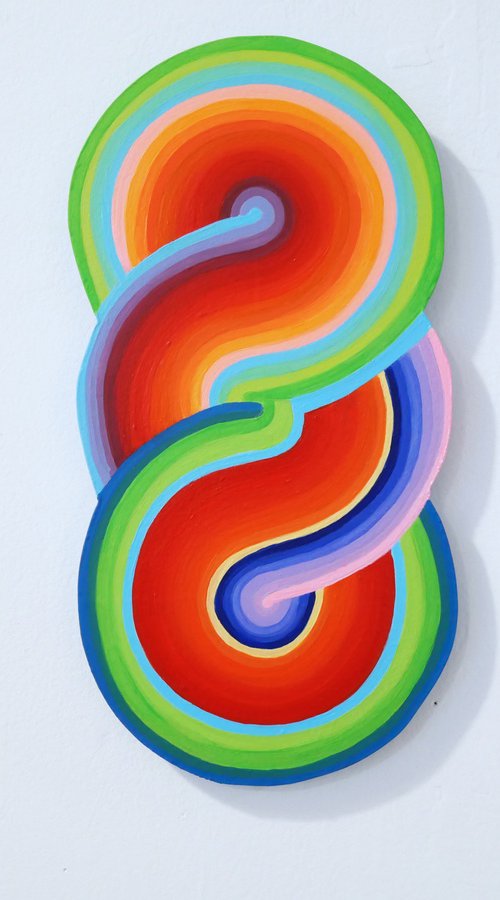 rainbow circles, light Torus by Jessica Moritz