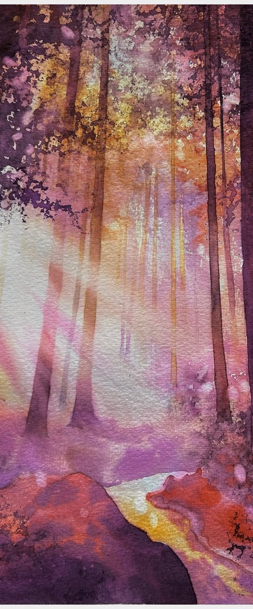 Warm forest morning by Nazar Grunyka