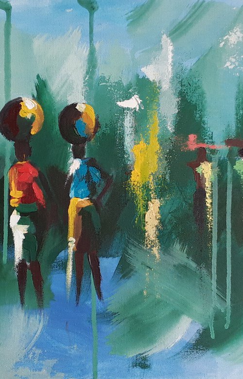 Village Reflections, A cloudy day by Alex Mensah