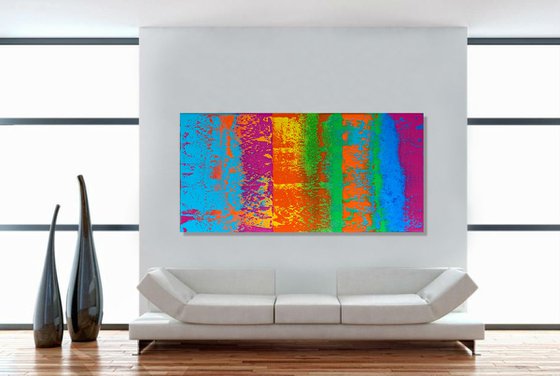 Bridge to Eternity - LARGE ABSTRACT ART – EXPRESSIONS OF ENERGY AND LIGHT. READY TO HANG!