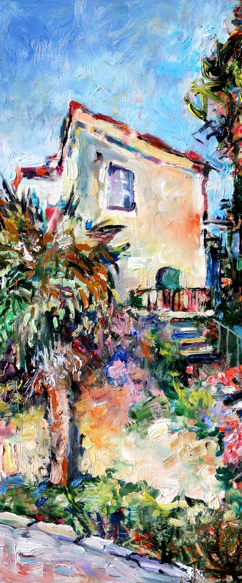 Antibes and a Palm by Nikifor Swiristuhin