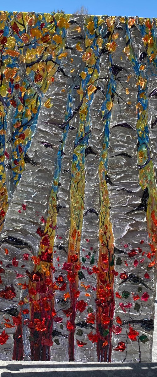 Autumn Aspen  Commission by Lena Owens at OLena Art