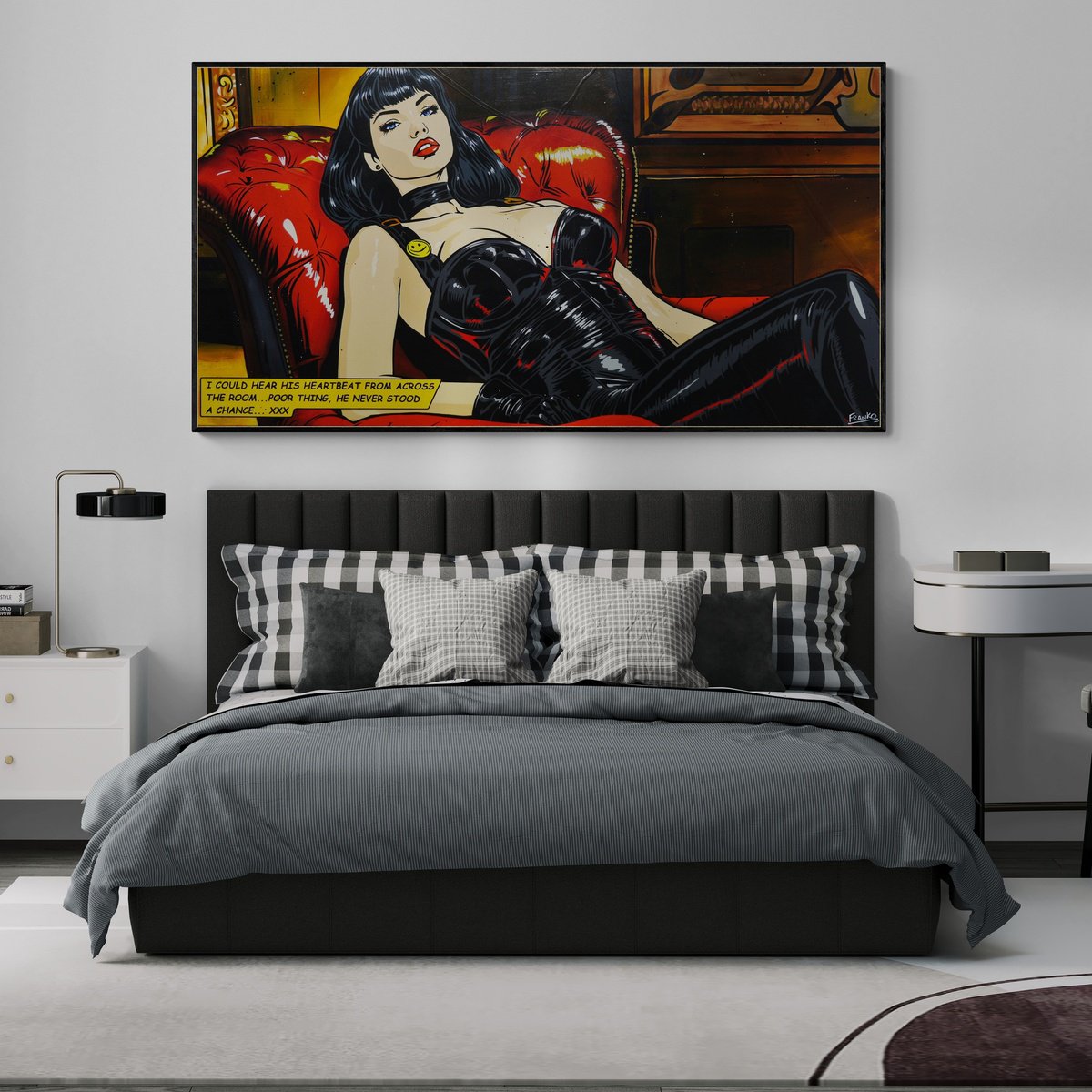 Urban And Pop Portrait Painting By Franko, 75 X 39, Never Stood A Chance, Original Artwork