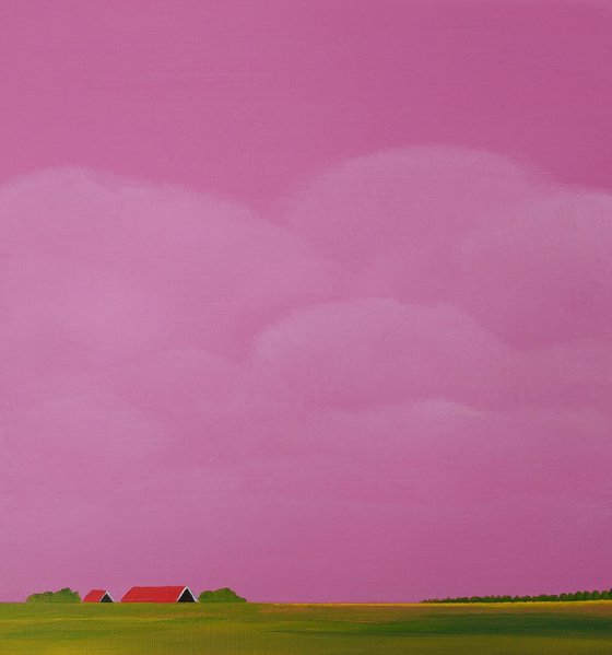Pink sunrise in my Dutch polder