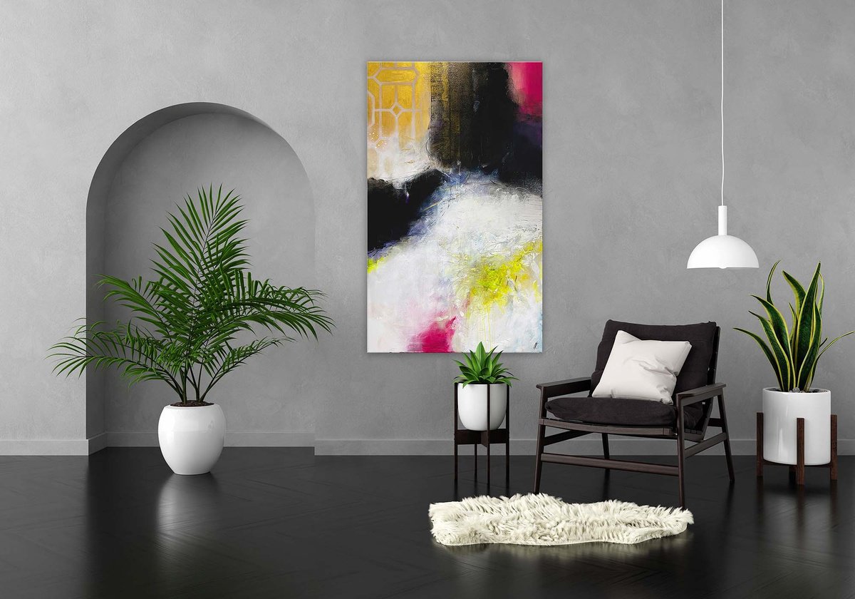 Organic Abstract Painting By Mark De Kievit, 31 X 47", Abstract #0732, Original Artwork