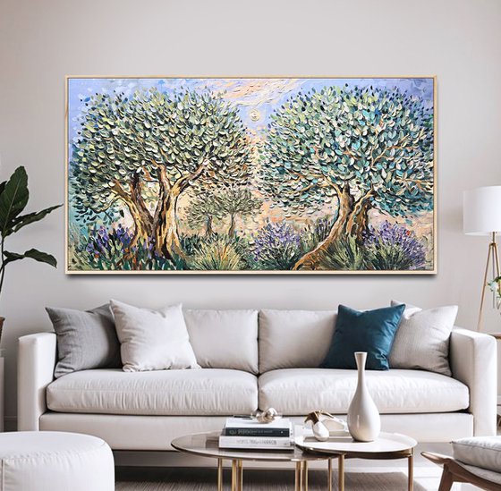 Lavender and Olive Trees