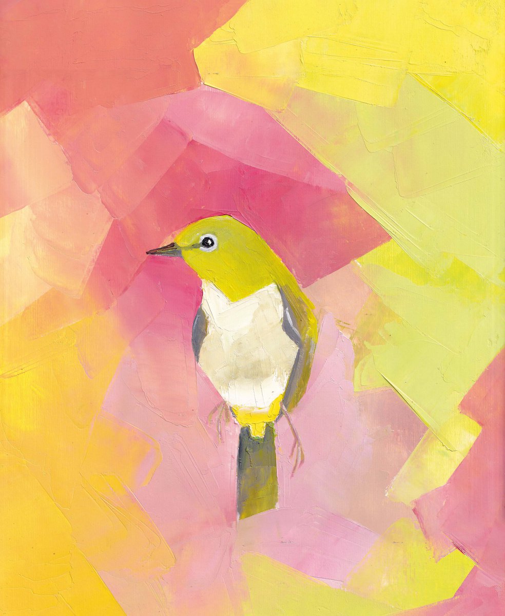 Bird in colorful garden #10 by Olha Gitman