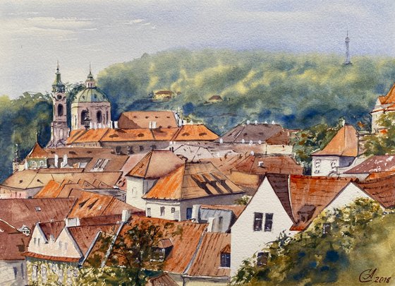 Prague roofs