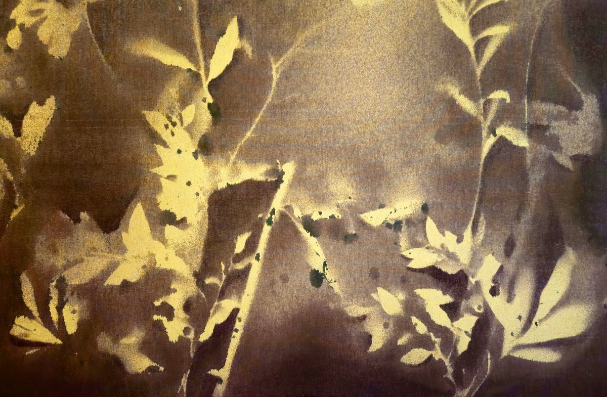 Surrealistic Botanical Acrylic Painting By Stefano Mazzolini, 59 X 39", Rf20, Original Artwork