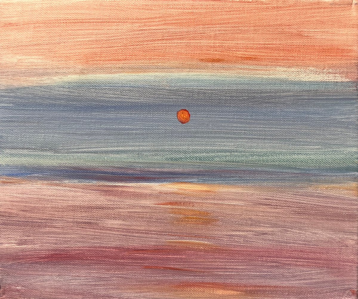 Impressionistic Landscape Acrylic Painting By Altin Furxhi, 12 X 10, Ionian Sea Mornings., Original Artwork