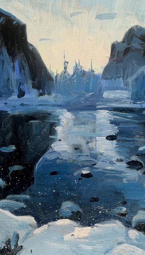 Silent Stream in the Snow by Paul Cheng