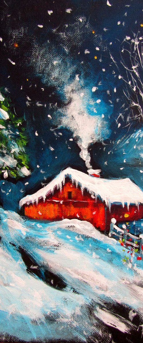 Wintertime with snowfall by Kovács Anna Brigitta
