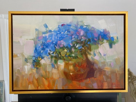 Vase of Flowers, Original oil painting, Handmade artwork, One of a kind