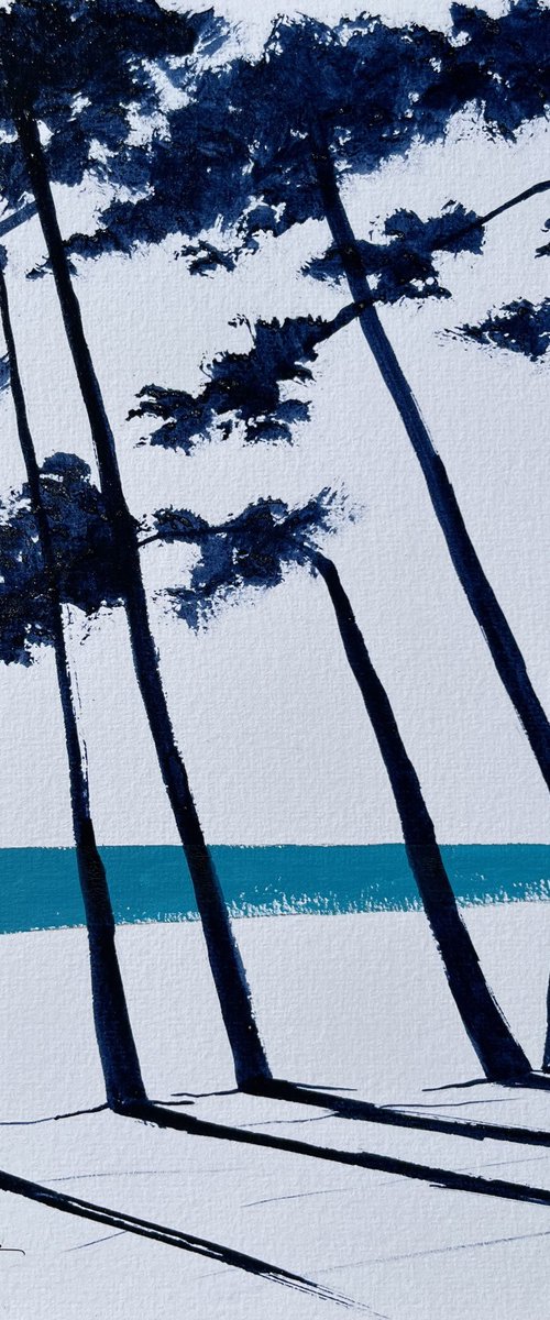 Indigo Pinetrees by Cadiou Frederic