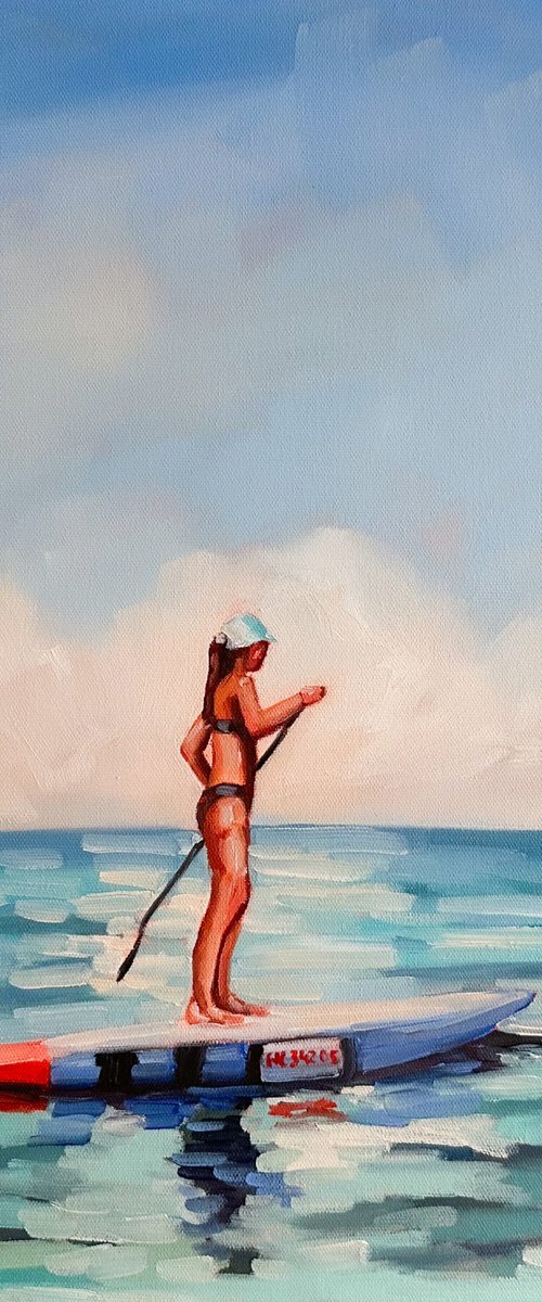 Woman on Paddle Board by Daria Gerasimova