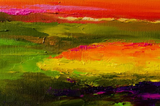 Chromatic Sunset — Golden Field Glow