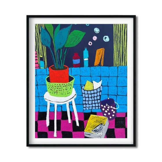 Morning Joy in Blue Tiles