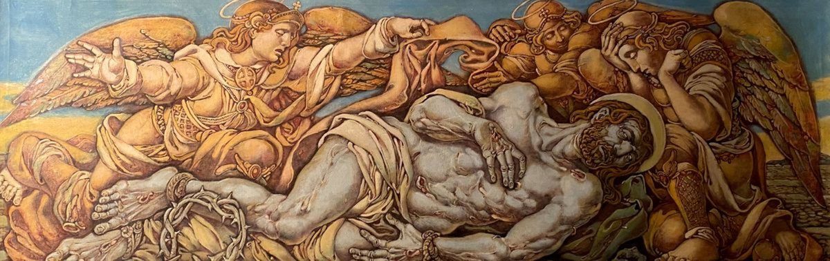 Surrealistic Oil Painting , Passion Of Christ By Oleg And Alexander Litvinov, 48 X 17, Artwork For Sale On Artfinder