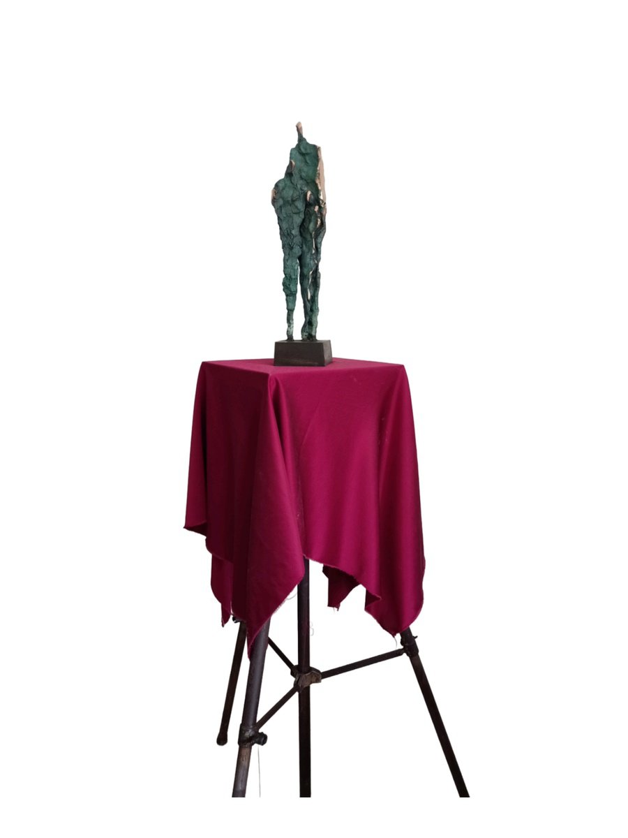 Portrait Bronze Sculpture By Marcello Mancuso, 4 X 17", Mother, Original Artwork