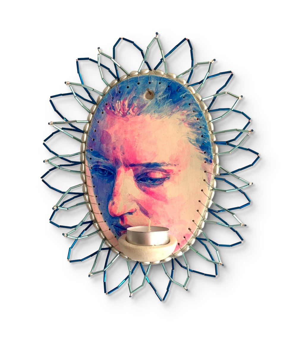 Surrealistic Portrait Sculpture By Alina Lobanova, 8 X 11, Female Icon Face, Original Artwork