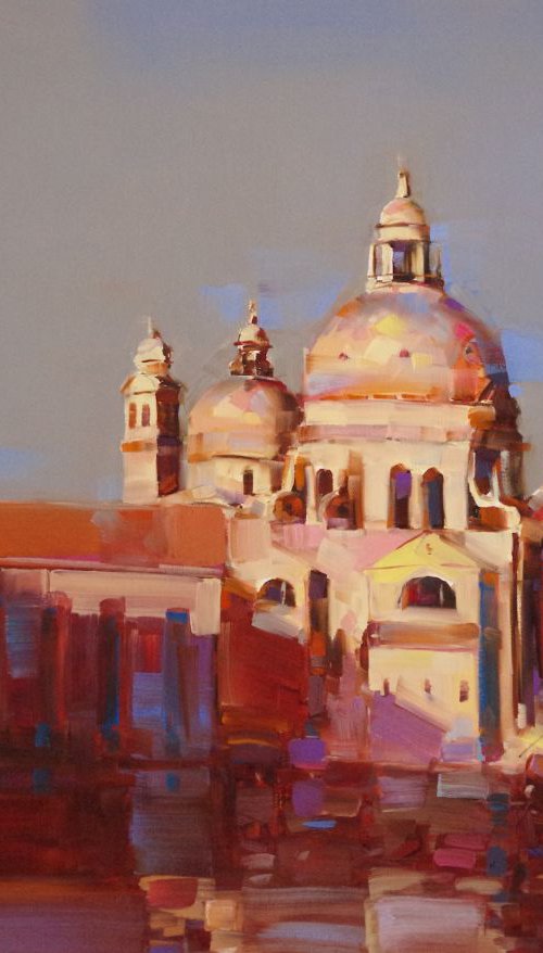 Santa Maria Della Salute Venice Original oil painting  Handmade artwork One of a kind by Vahe Yeremyan