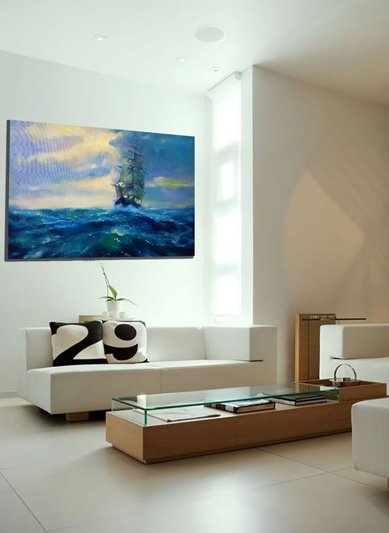 "Morning breeze" Large painting by Artem Grunyka