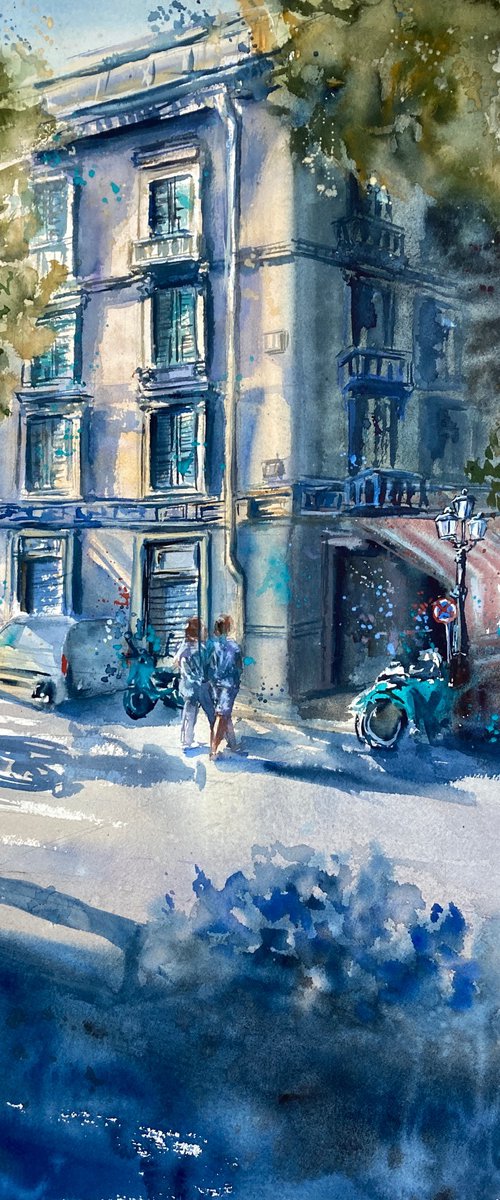 San Remo street by Valeria Golovenkina