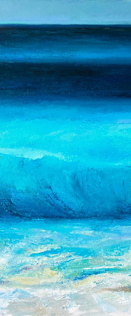 Sea . Blue and turquoise by Helen Shukina