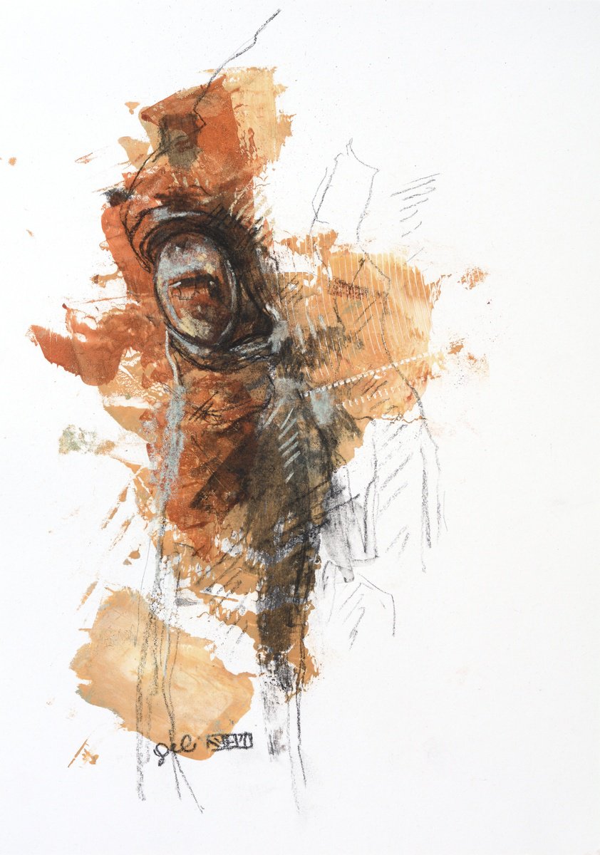 Expressive Animal Painting By Benedicte Gele, 8 X 12, Look 11, Original Artwork