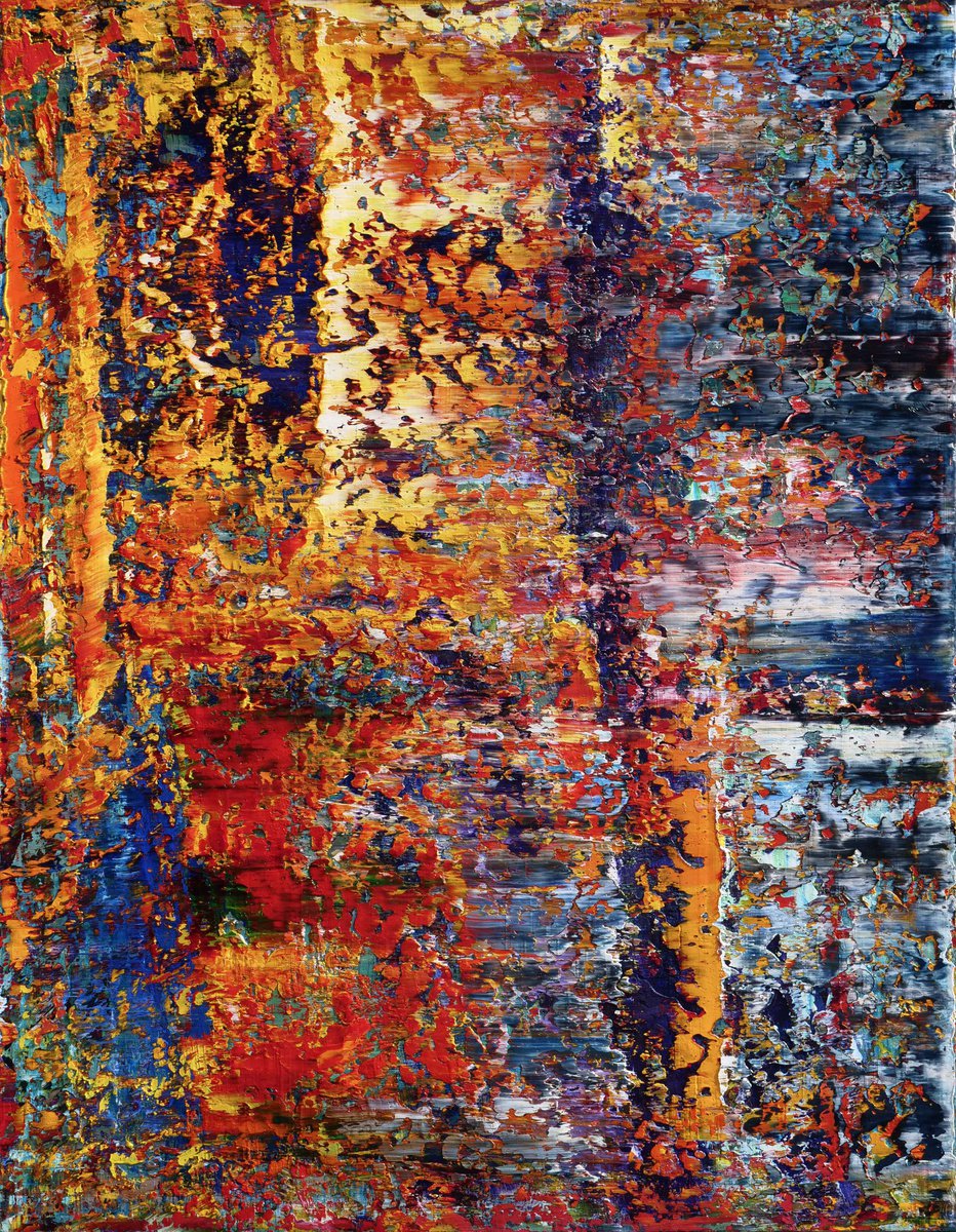 90x70cm | 35.5x27.5 - Abstract Landscape Painting Original Canvas Art by Vadim Shamanov