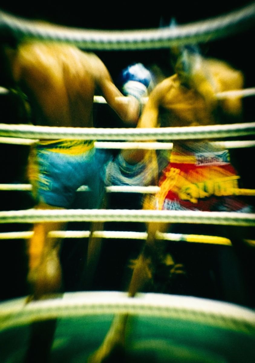 Organic Portrait Photograph By Marc Ehrenbold, 30 X 40", Lumpinee Thai Boxing, Original Artwork