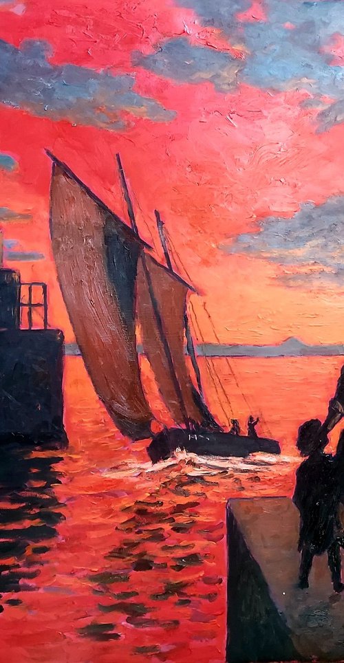 Home with the catch by Colin Ross Jack