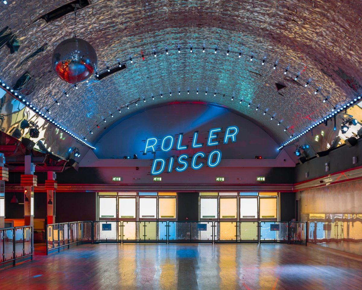 Photorealistic Cityscapes Photograph By Anna Bush, 17 X 12, Roller Disco, Original Artwork
