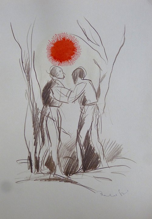 The Red Dot 4, 29x41 cm by Frederic Belaubre