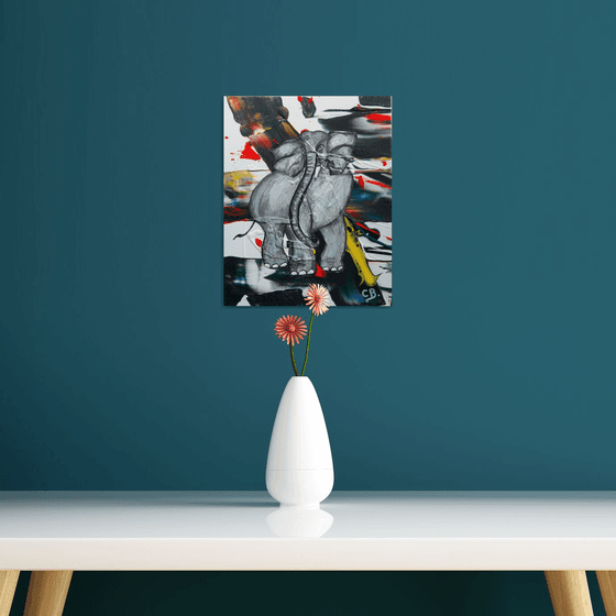 Abstract Elephant in motion 3