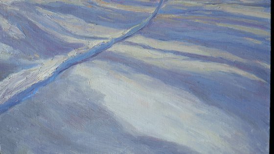 Sunny Winter Landscape - winter painting