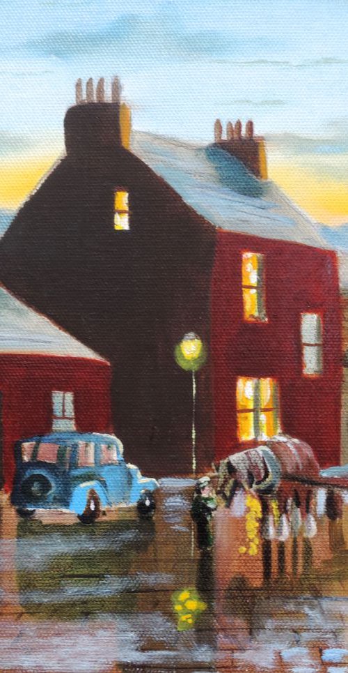 Horse and cart by Gordon Bruce