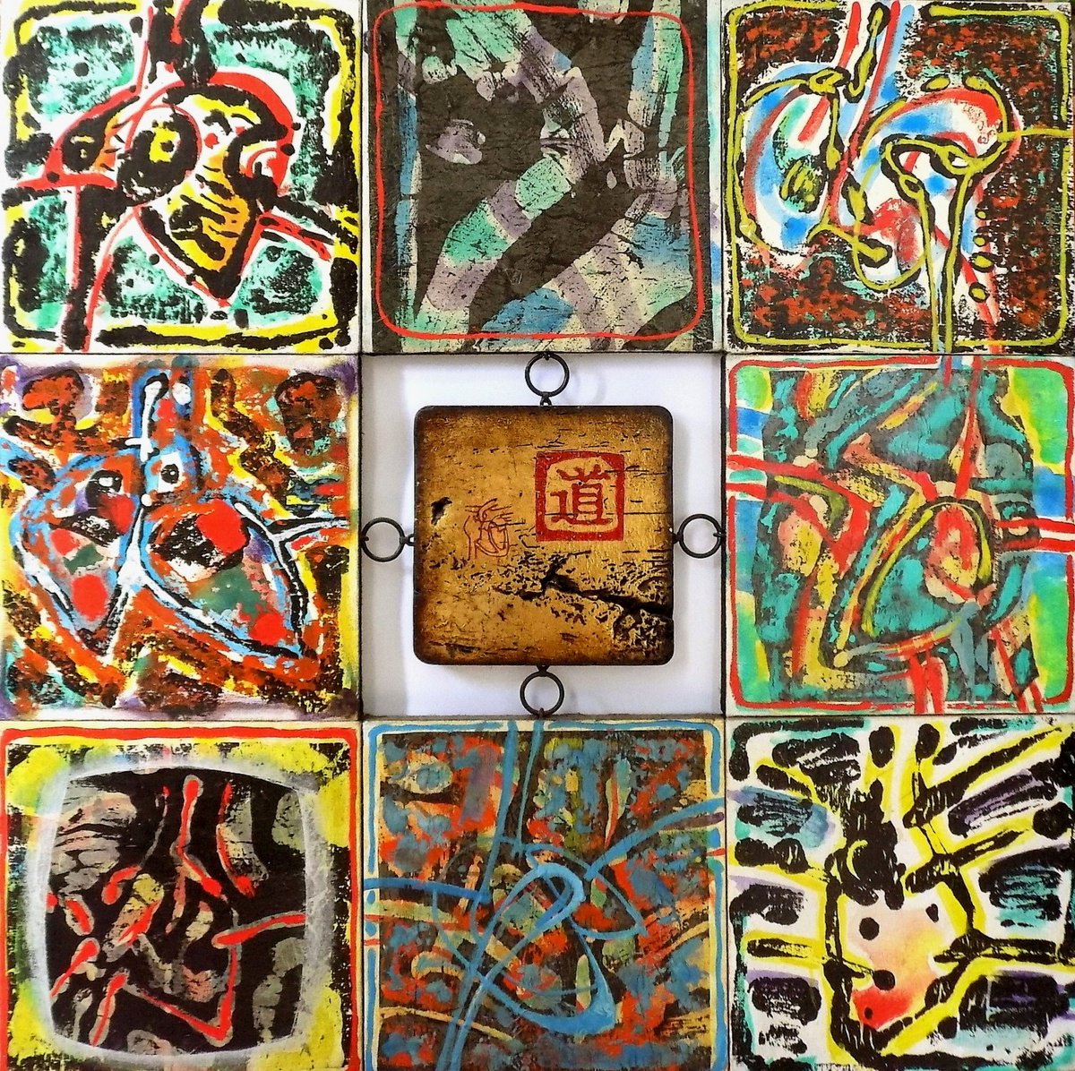 Abstract Acrylic Painting By Stanislav Bojankov, 26 X 26", Sui Generis-Iv, Original Artwork