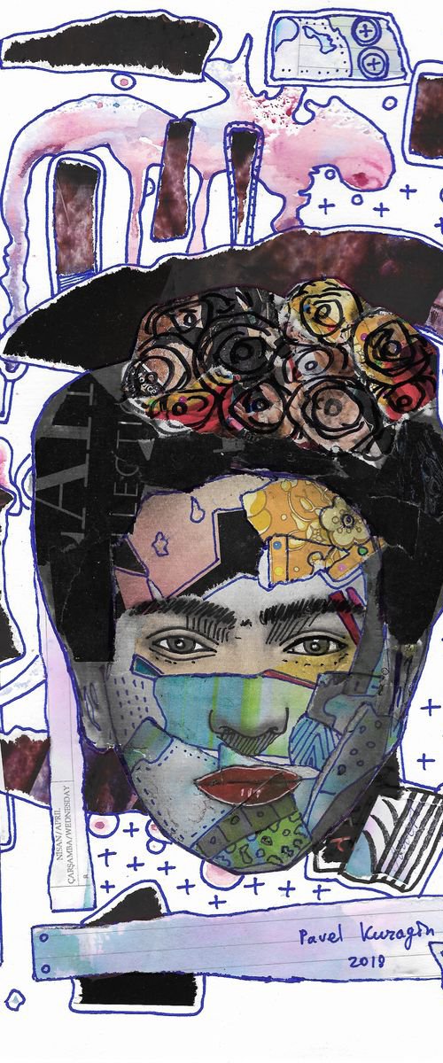 Portrait of Frida Kahlo # 41 by Pavel Kuragin