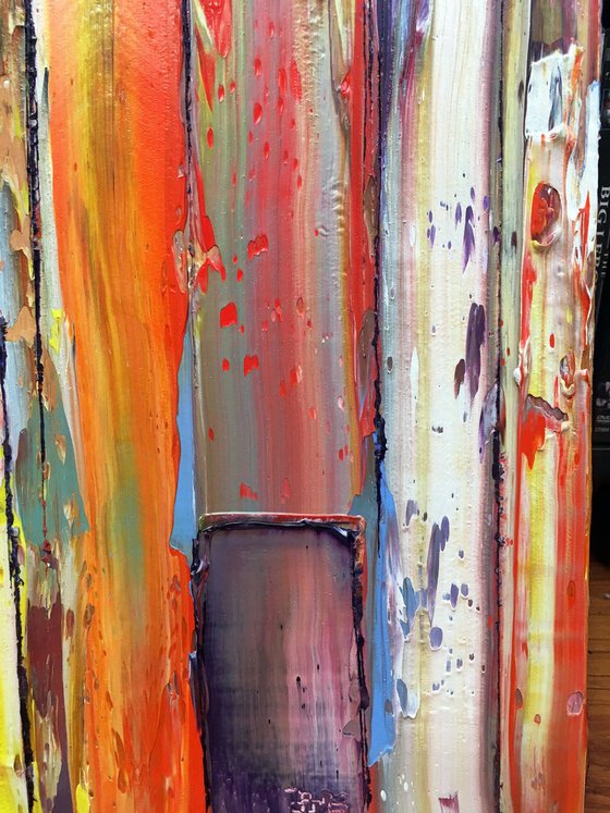 "Better With Age" - SPECIAL PRICE-  Original PMS Oil Painting On Reclaimed Wood - 12 x 38 inches