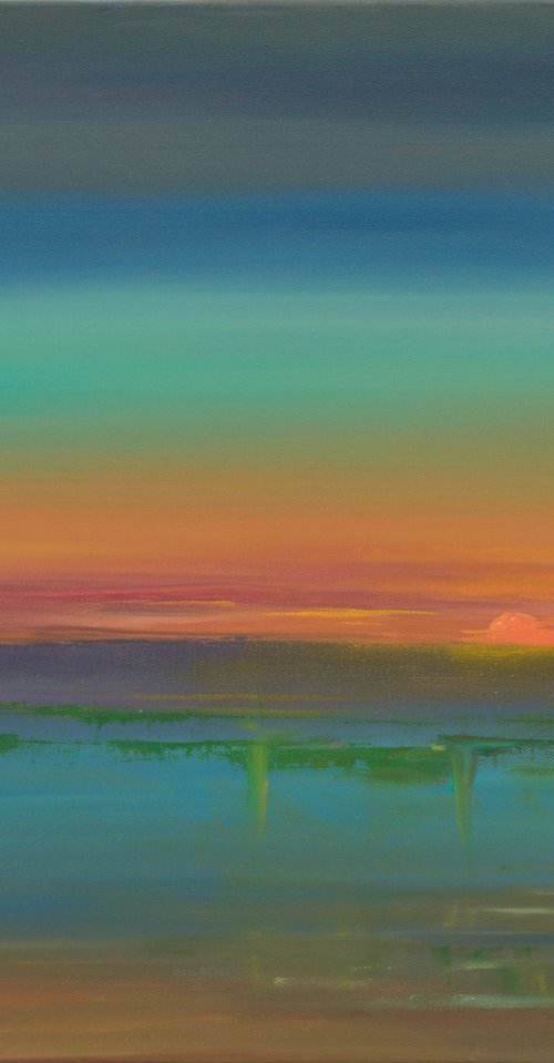 Green Haze Sunset II by Egidius Heerkens